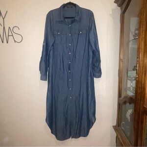 Denim Blue Shirt Dress